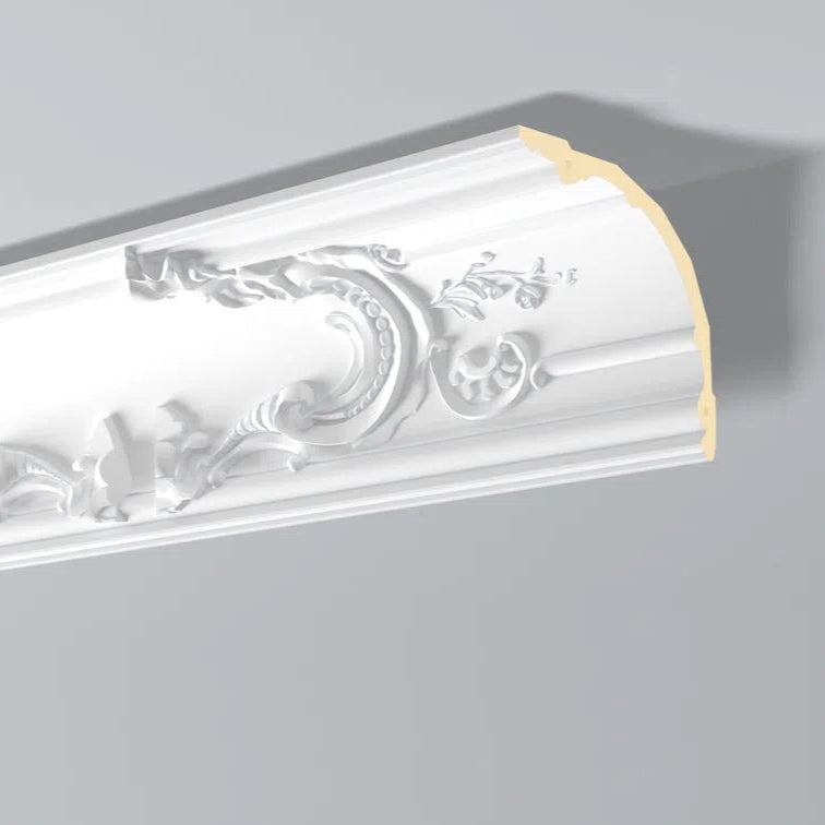 Z42 ARSTYL® SET OF 2 INTERNAL CORNERS - NMC CEILNG COVING Covings on grey ceiling | DecorMania UK